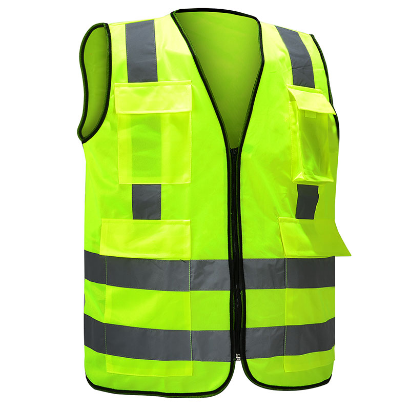 Fabric Vest With 4 Pockets & Zipper - AKH Safety - Abdul Kadir ...